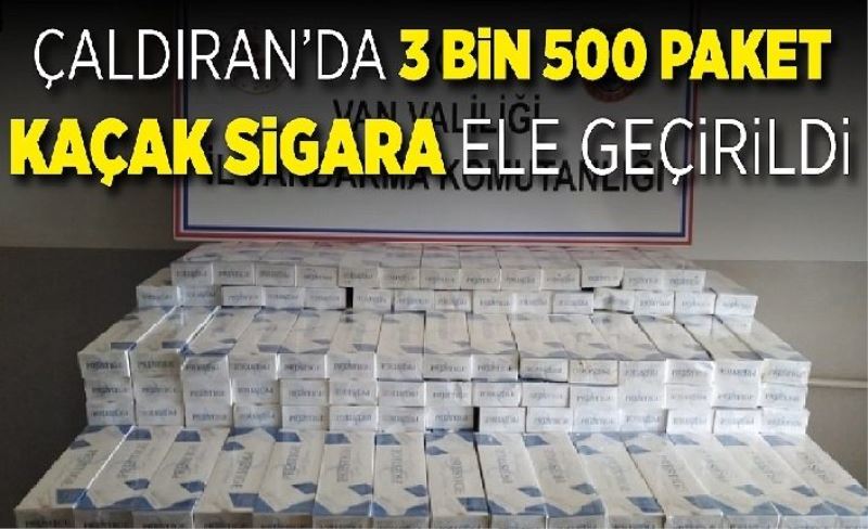 Çaldıran'da 3 bin 500 paket kaçak sigara ele geçirildi