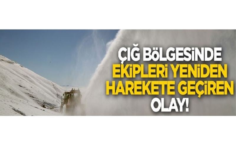 Çığ bölgesinde ekipler yeniden harekete geçti!