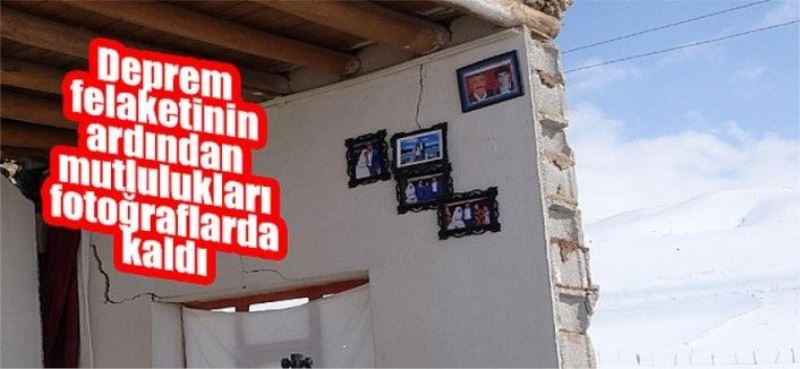 Deprem felaketinin ardından mutlulukları fotoğraflarda kaldı