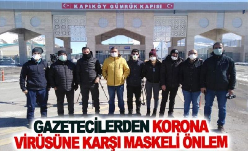 Gazetecilerden korona virüsüne karşı maskeli önlem