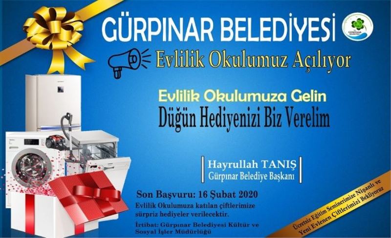 Gürpınar’da, evlenecek çiftler evlilik okulunda bilgilendirilecek