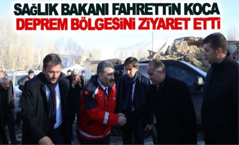 Sağlık Bakanı Fahrettin Koca deprem bölgesini ziyaret etti