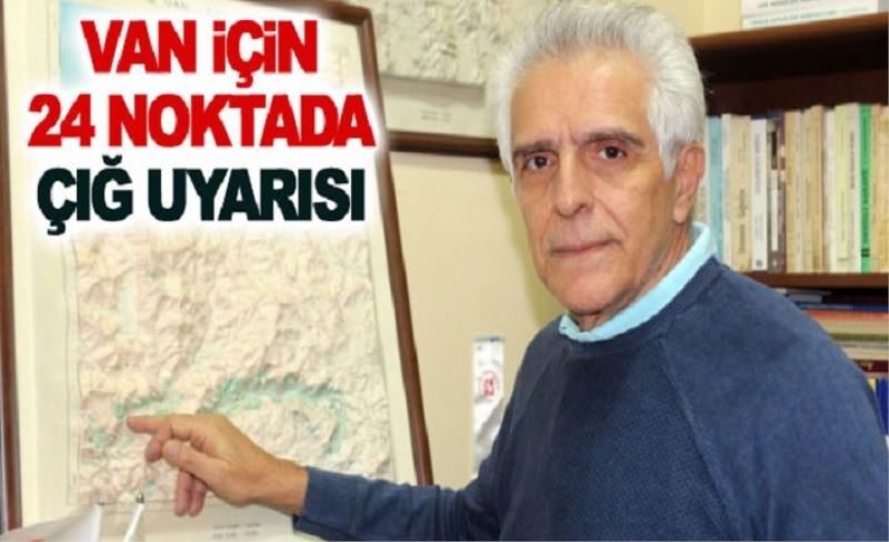 Van için 24 noktada çığ uyarısı