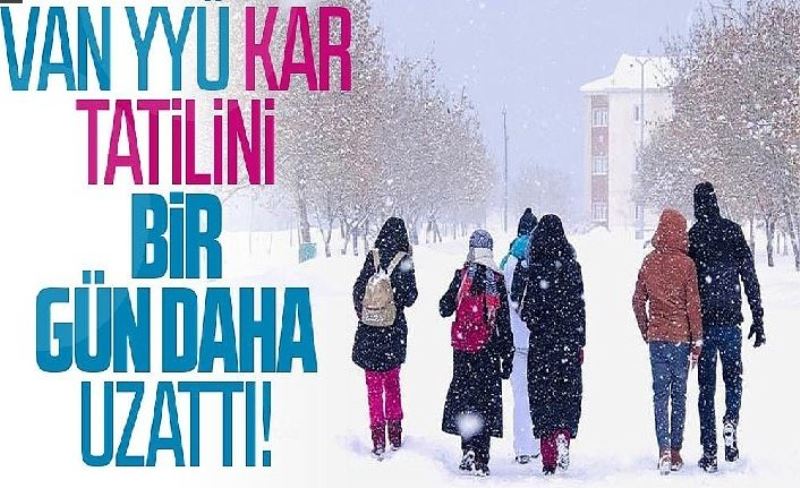 Van YYÜ'de kar tatili bir gün daha uzattı!