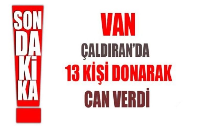 Van’da 13 Mülteci Donarak Yaşamını Yitirdi