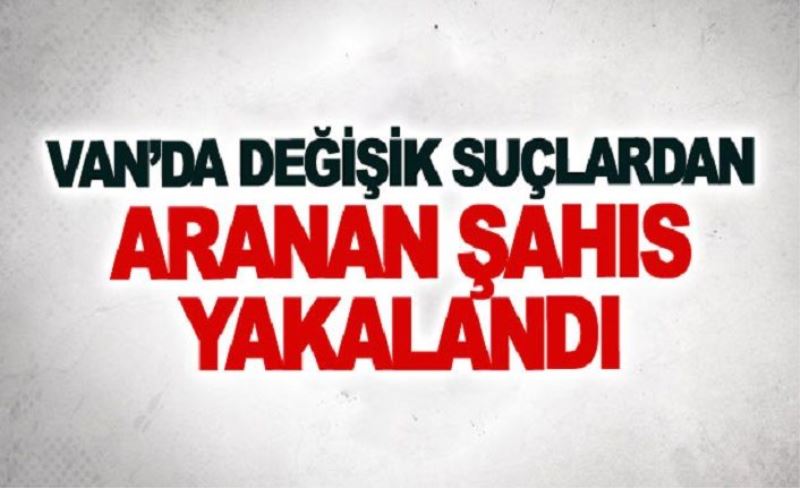 Van’da değişik suçlardan aranan şahıs yakalandı