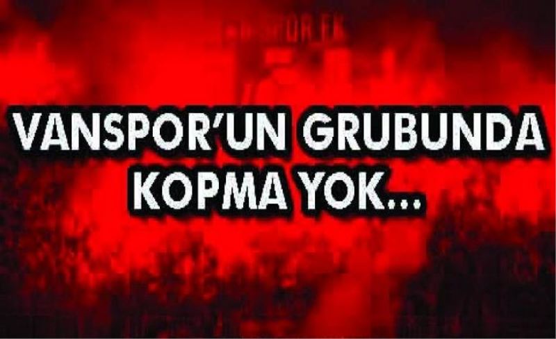 Vanspor’un grubunda kopma yok