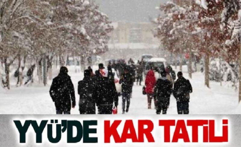 YYÜ’de kar tatili