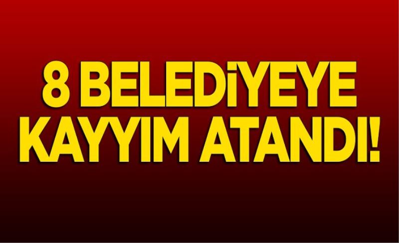 8 belediyeye kayyım atandı!