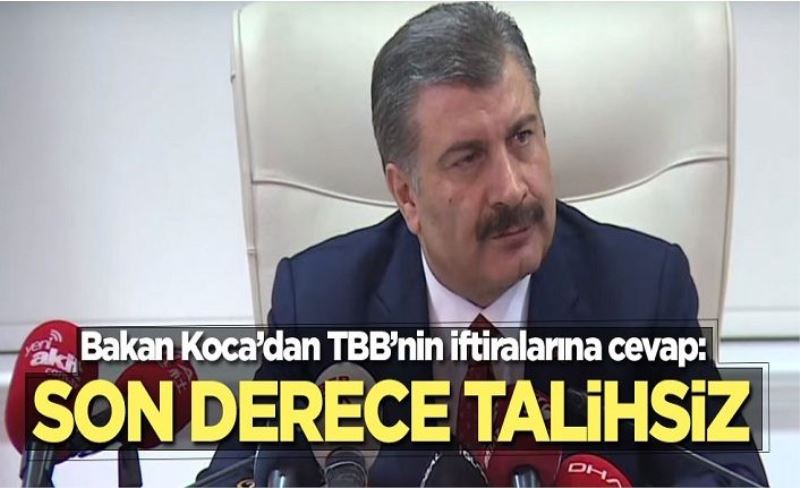 Bakan Koca’dan TBB’nin iftiralarına cevap!