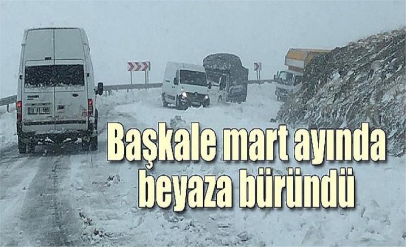 Başkale mart ayında beyaza büründü