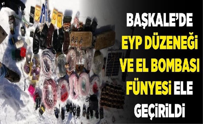 Başkale’de EYP düzeneğ ve el bombası fünyesi ele geçirildi