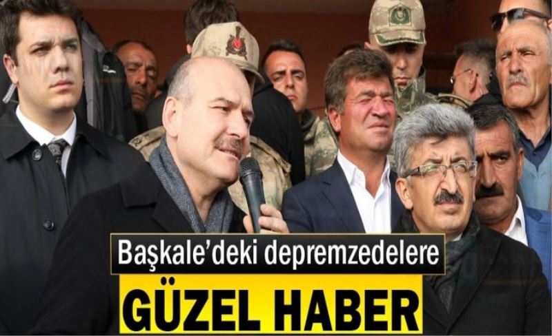 Başkale’deki depremzedelere güzel haber-