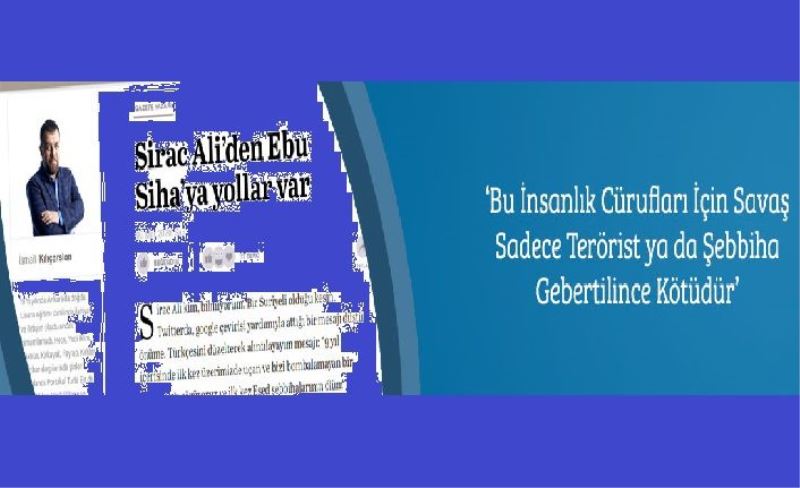 ‘Bu İnsanlık Cürufları İçin Savaş Sadece Terörist ya da Şebbiha Gebertilince Kötüdür’