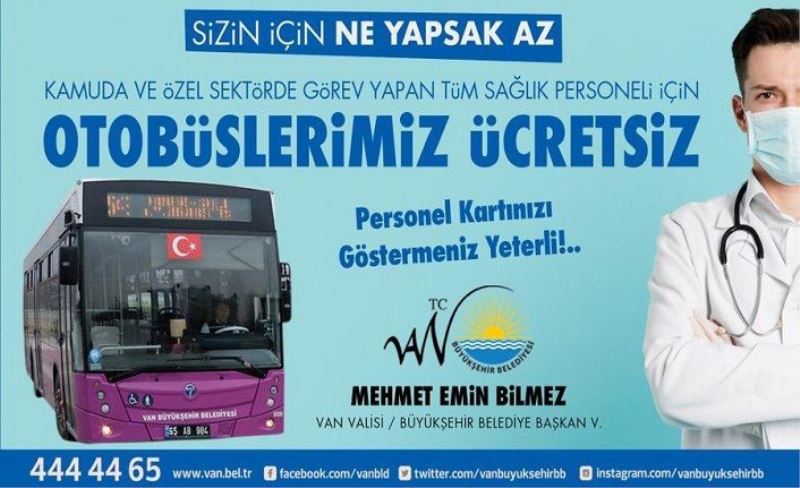 Büyükşehir otobüsleri çalışanlara ücretsiz!