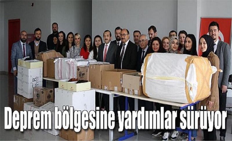 Deprem bölgesine yardımlar sürüyor