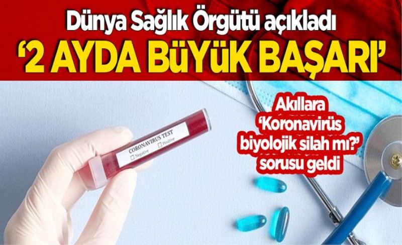 Dünya Sağlık Örgütü'nden 'koronavirüs' açıklaması: Testleri başladı, 2 ayda büyük başarı