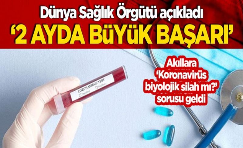 Dünya Sağlık Örgütü'nden 'koronavirüs' açıklaması: Testleri başladı, 2 ayda büyük başarı