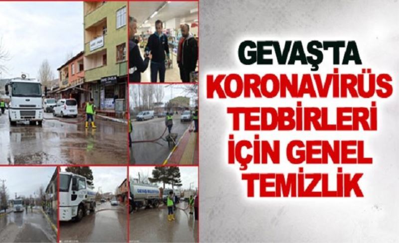 Gevaş'ta Koronavirüs tedbirleri için genel temizlik