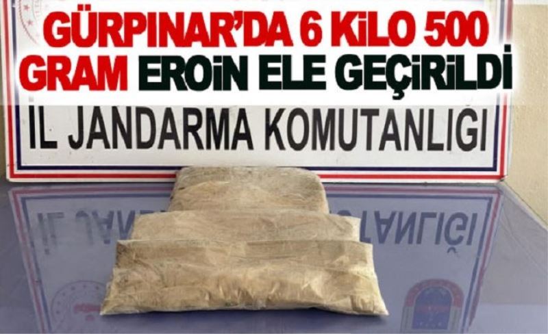 Gürpınar’da 6 kilo 500 gram eroin ele geçirildi