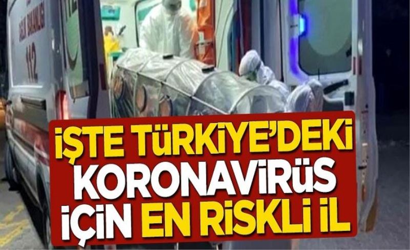 İşte Türkiye'deki koronavirüs için en riskli il