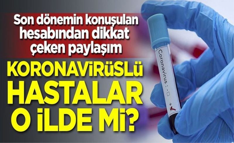 Koronavirüslü hastalar hangi şehirde?