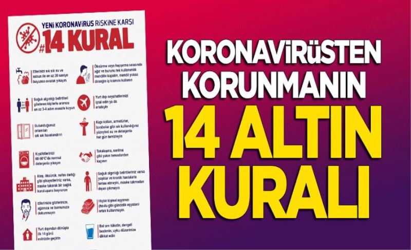 Koronavirüsten korunmanın 14 kuralı!