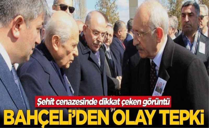 Şehit cenazesinde dikkat çeken görüntü! Bahçeli'den Kılıçdaroğlu'na olay tepki