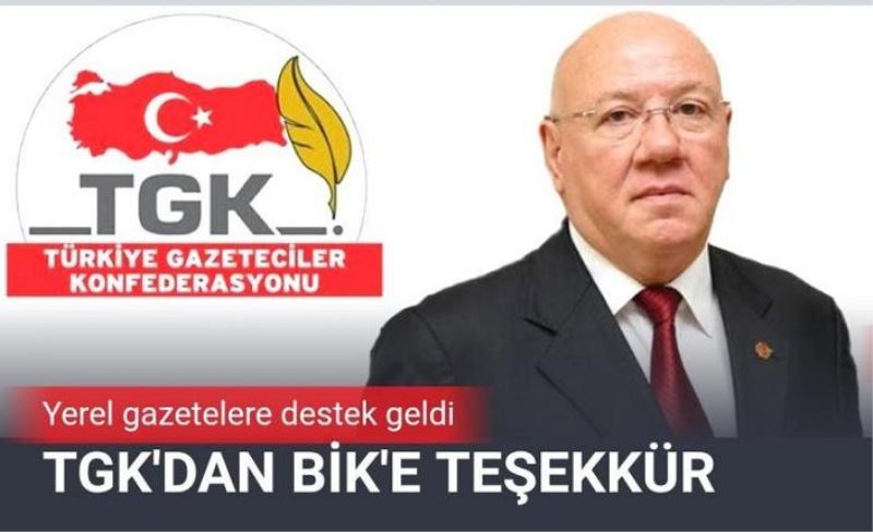 TGK'dan BİK'e teşekkür...