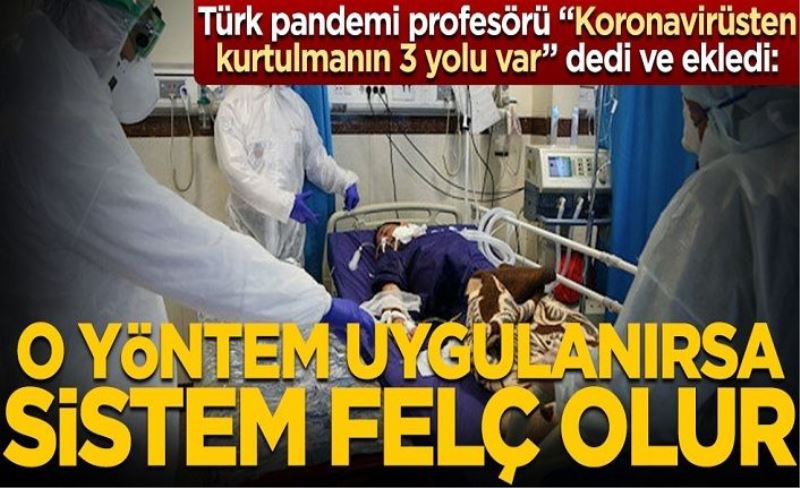 Türk pandemi profesörü “Koronavirüsten kurtulmanın 3 yolu var” dedi ve ekledi: O yöntem uygulanırsa sistem felç olur