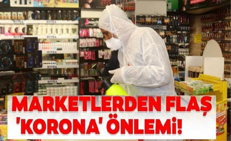 Van'da alışveriş merkezlerinde dezenfekte çalışması...