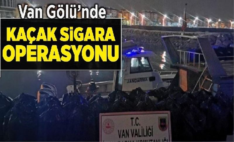 Van Gölü’nde kaçak sigara operasyonu