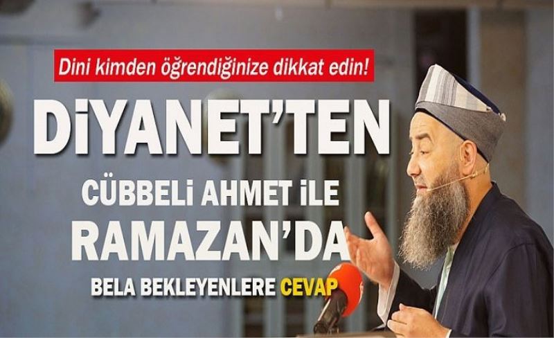 Diyanet'ten Cübbeli ile Ramazan ayında bela bekleyen müslümanlara dair açıklama!