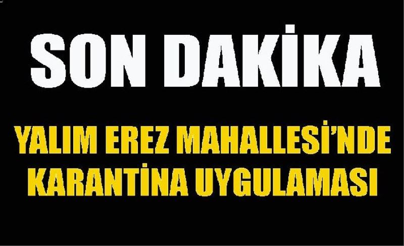 Van’da Yalım Erez Mahallesi’nde bir sokakta karantina