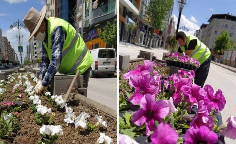 Büyükşehir Belediyesi'nden bayramda çiçek mesaisi