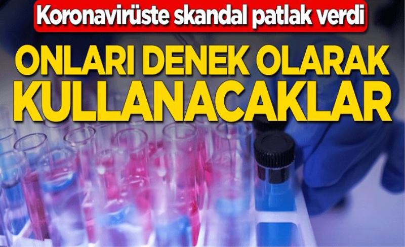 Koronavirüste skandal patlak verdi! Onları denek olarak kullanacaklar