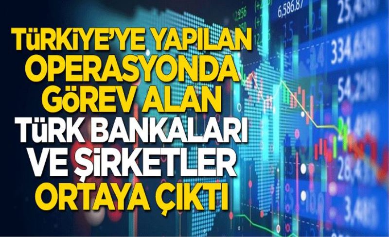 Türkiye'ye yapılan operasyonda görev alan Türk bankaları ve şirketler ortaya çıktı