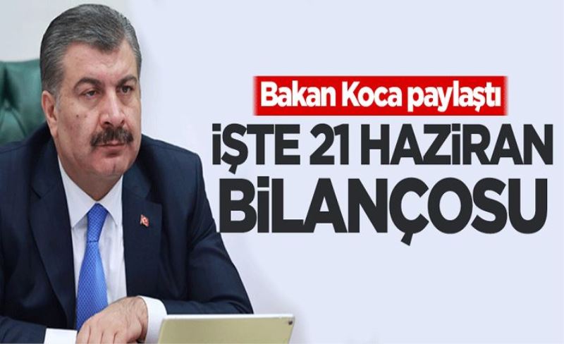 21 Haziran koronavirüs tablosu! Vaka, ölü sayısı ve son durum açıklandı