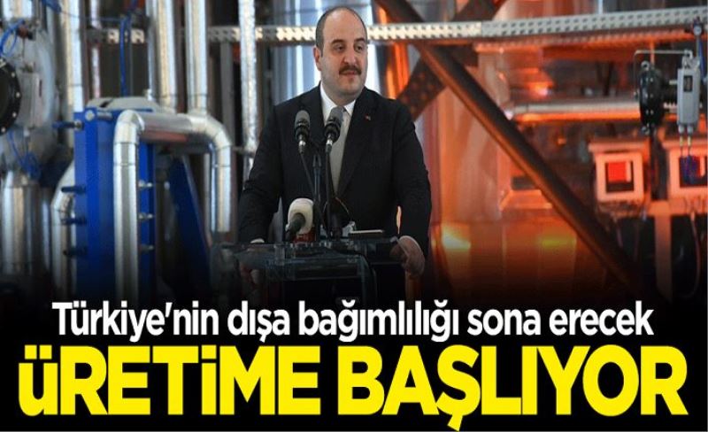 Bakan Mustafa Varank duyurdu: Türkiye'de üretime başlıyor