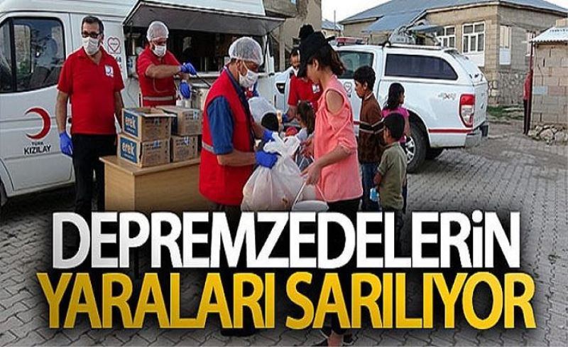 Depremzedelerin yaraları sarılıyor