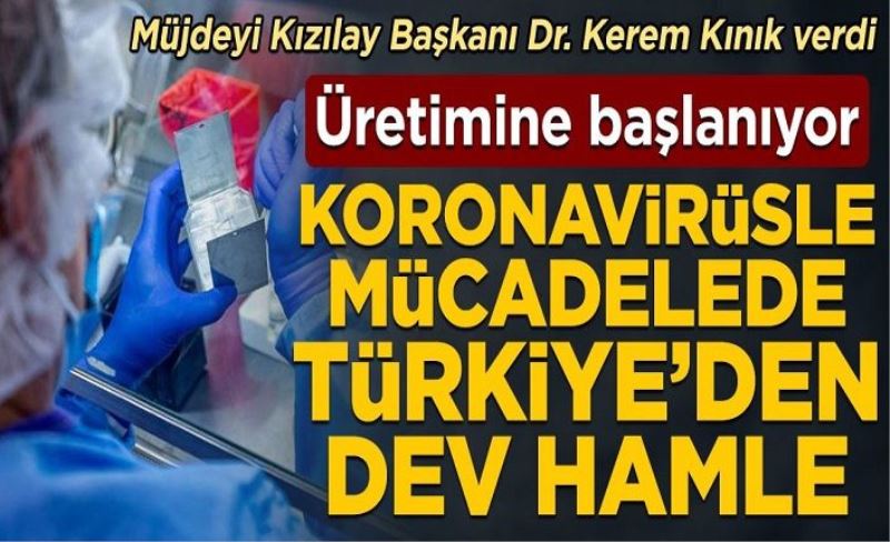 Kızılay Başkanı Dr. Kerem Kınık müjdeyi verdi: Pasif aşı üretimine başlıyoruz