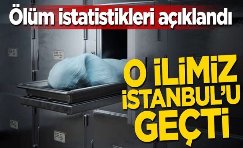 Ölüm istatistikleri açıklandı O ilimiz İstanbul'u geçti