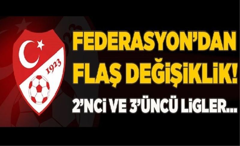 TFF resmen açıkladı! 2. ve 3. ligde sezon iptal edildi .