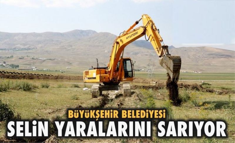 BÜYÜKŞEHİR BELEDİYESİ SELİN YARALARINI SARIYOR