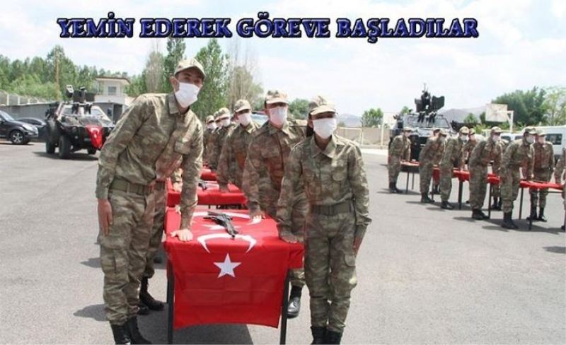 Gürpınar'daki güvenlik korucuları yemin ederek göreve başladı