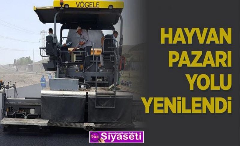 Hayvan pazarına giden yol Büyükşehir tarafından yenilendi