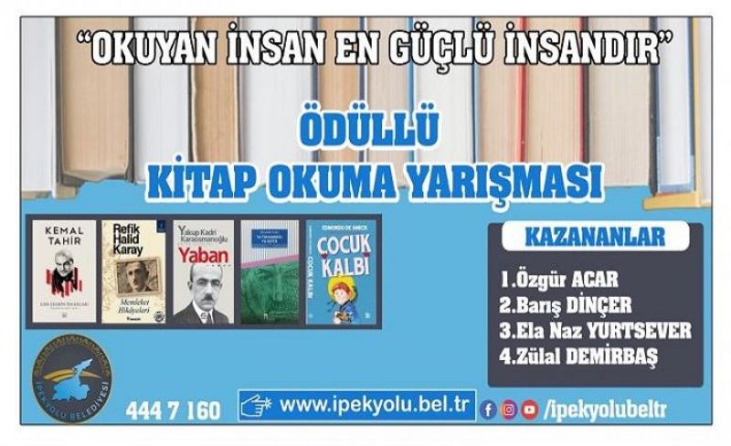 Kitap Okuma Yarışması'nın kazananları belli oldu