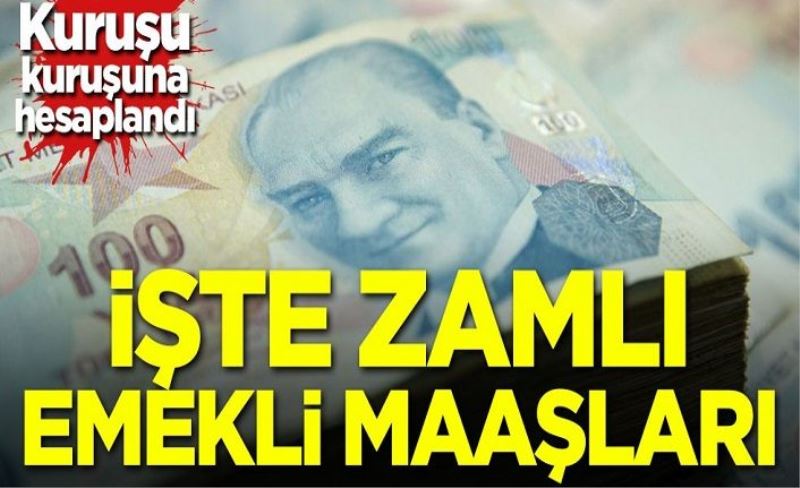 Kuruşu kuruşuna hesaplandı! İşte zamlı emekli maaşları