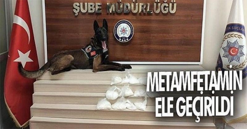 Valizin taban kısmında 3 kilo metamfetamin ele geçirildi