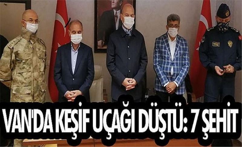 Van'da keşif uçağı düştü: 7 şehit